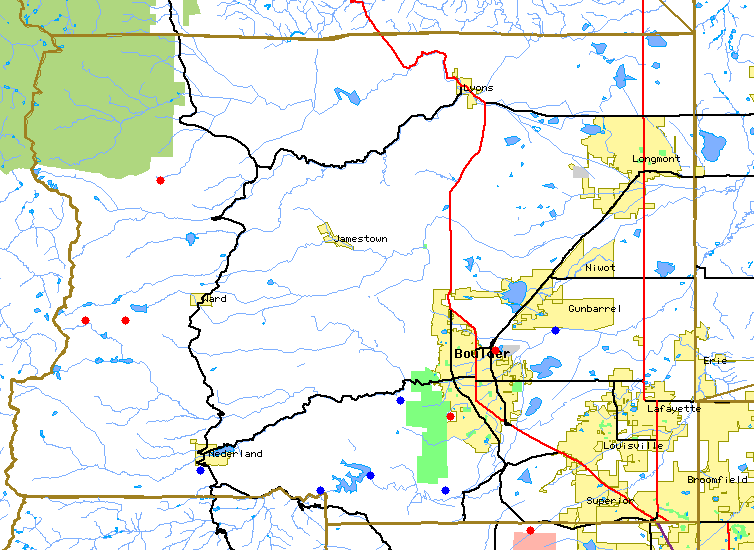 Boulder County Tiger Map