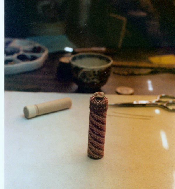 Needle box, circular peyote.  2002.