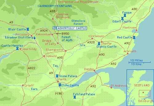 Map of Dundee, Ashintully