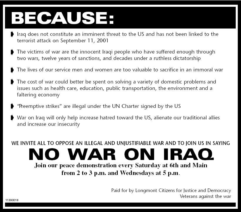 an anti war ad